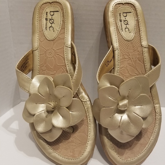 boc Shoes - Boc by Born  Gold  Flip Flops
